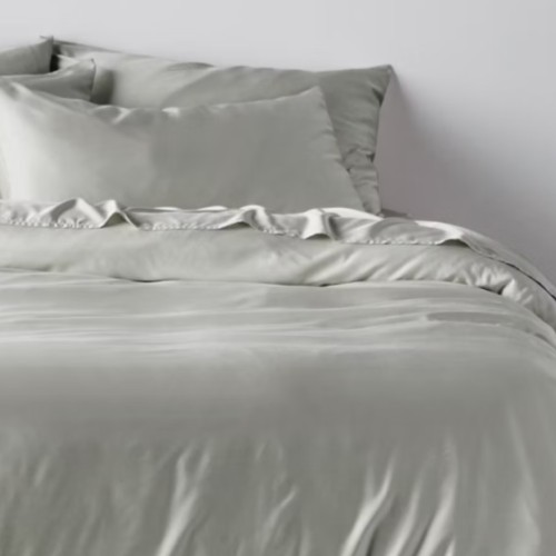 Ecosa Bamboo Fitted Sheet Glacial Green